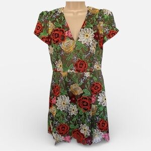 Milly Women’s Atalie Embroidered Bouquet Floral Minidress Multicolor Size 4